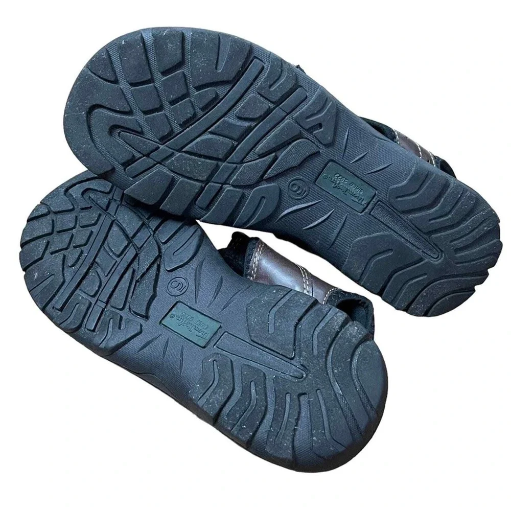 Thom McAn Daniel MemoTech Beach Activewear Sandals Men's‎ 9 Dark Brown & Black